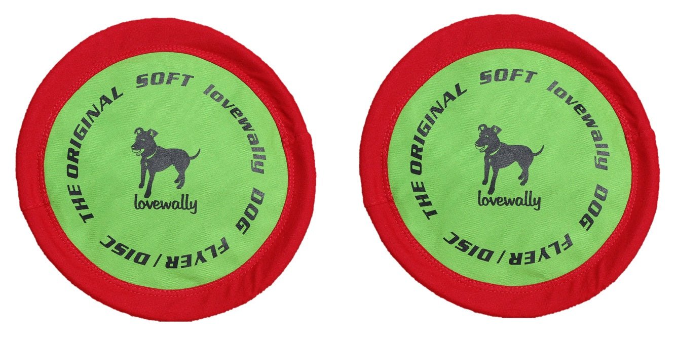 LoveWally The Original Soft Bite Floppy Disc Flyer Outdoor Adventure Gear Dog Toy - Hooves and Paws