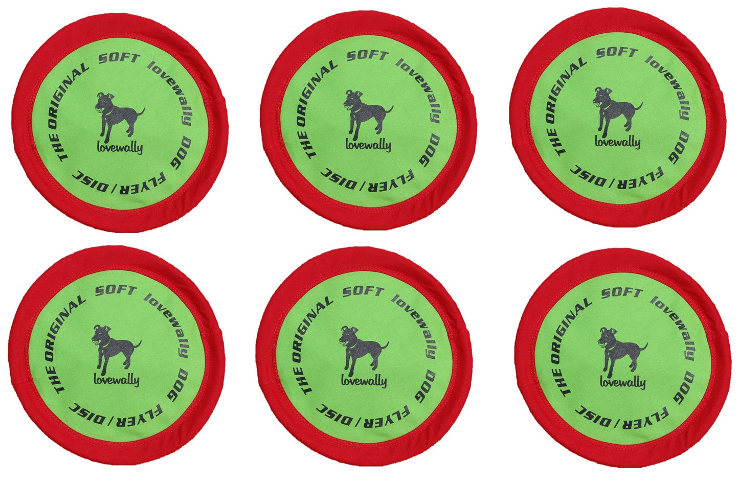 LoveWally The Original Soft Bite Floppy Disc Flyer Outdoor Adventure Gear Dog Toy - Hooves and Paws