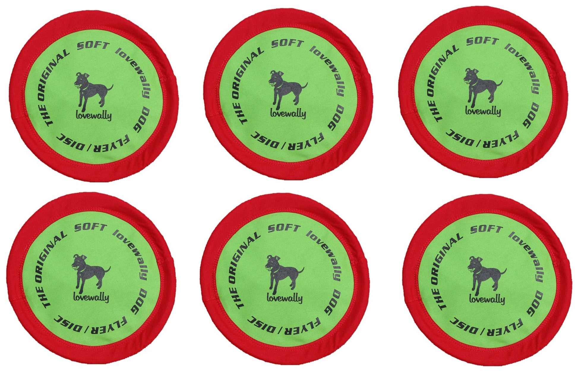 LoveWally The Original Soft Bite Floppy Disc Flyer Outdoor Adventure Gear Dog Toy - Hooves and Paws