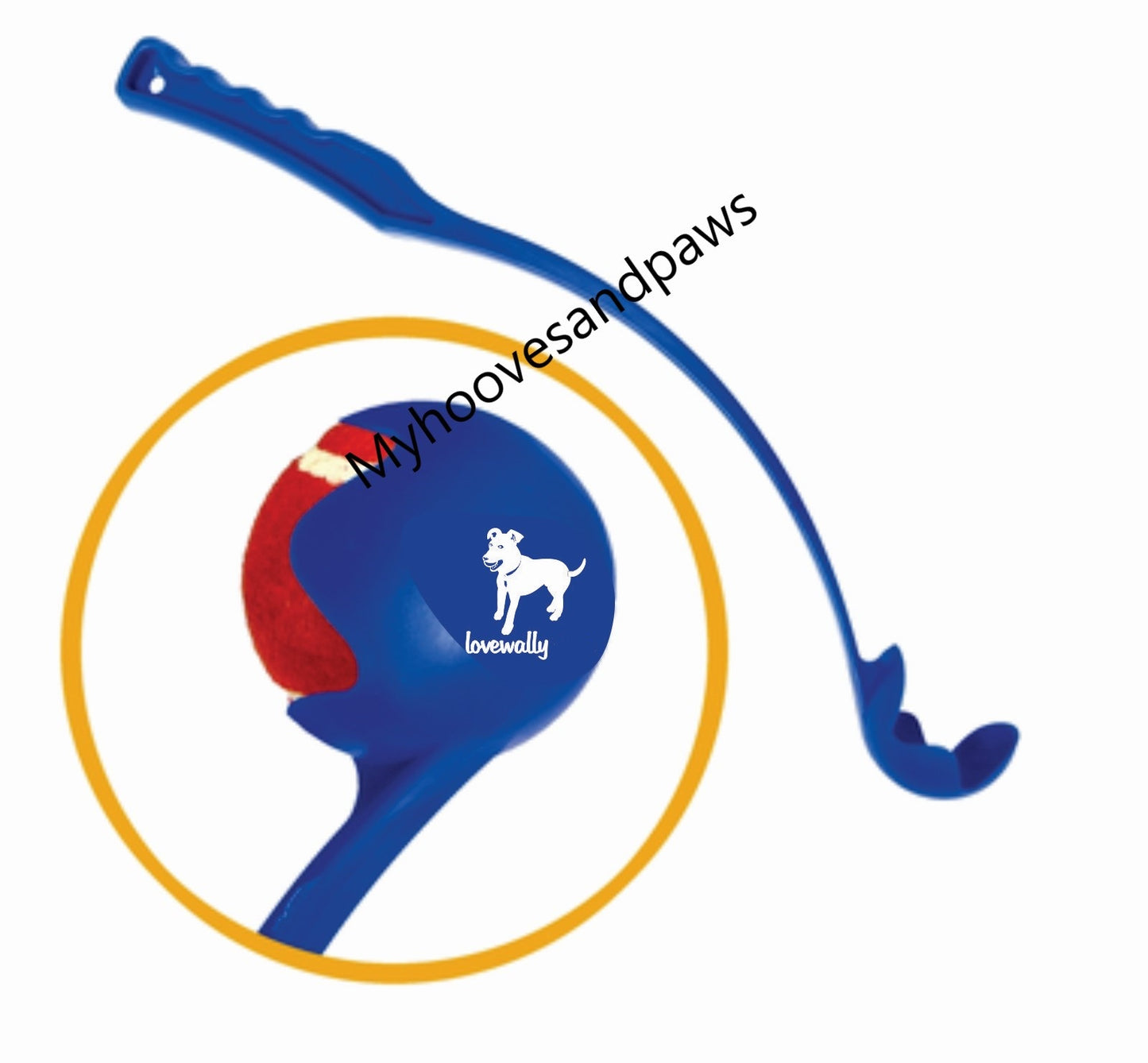 Wally Ball Launcher Dog Toy 19.5” LoveWally Fetch & Retrieve - Hooves and Paws