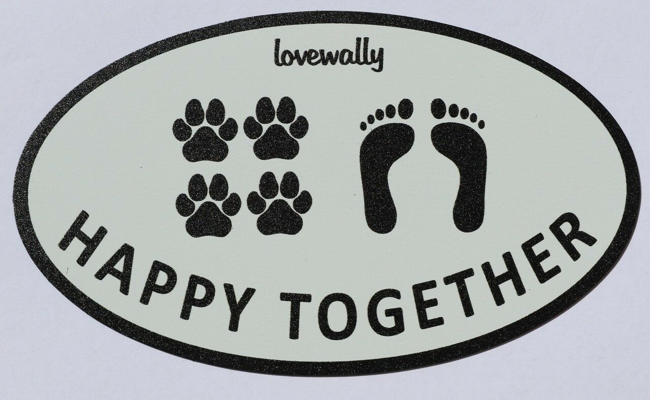 LoveWally Dog Lover Magnet For Your Car Truck Or Fridge - Hooves and Paws