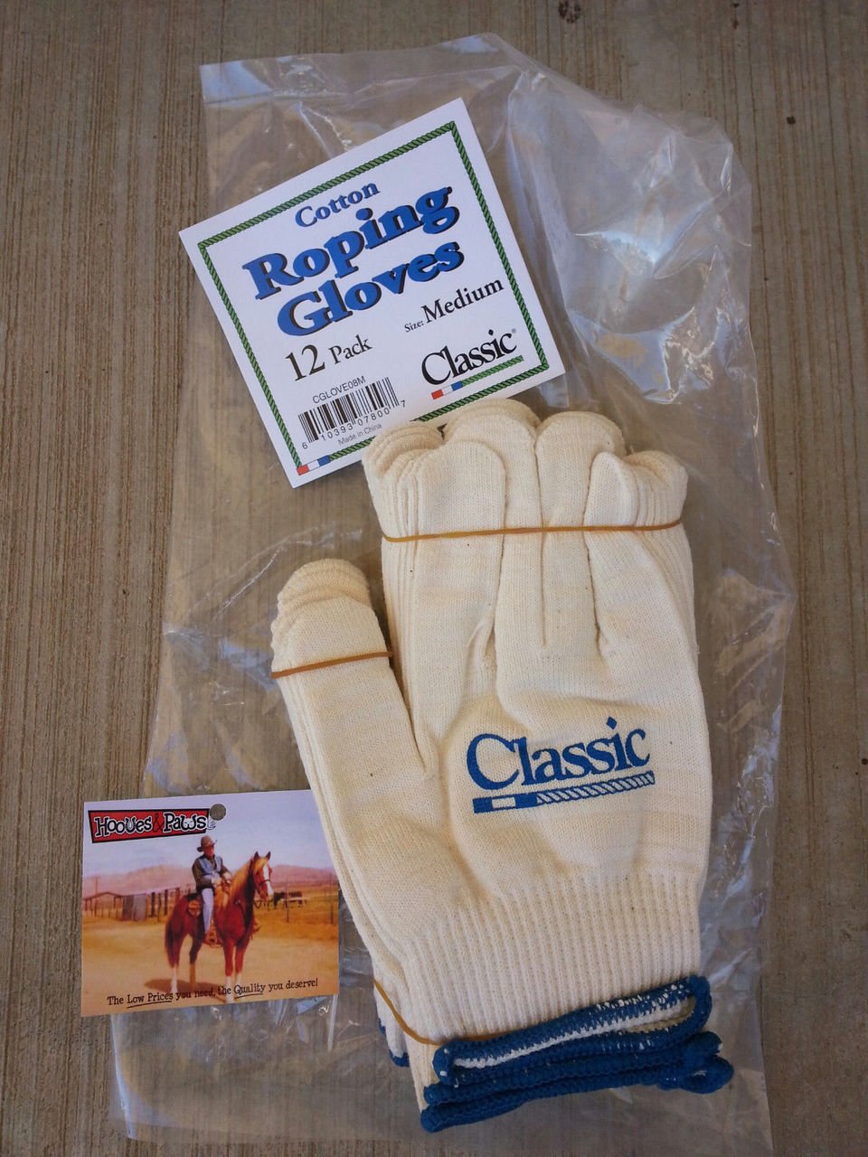 Classic Equine Classic Roping Glove 08 12 Pack - Hooves and Paws