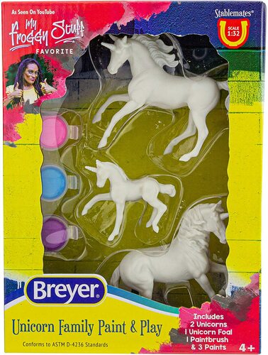 Breyer Horses Stablemate Series Unicorn Family Paint & Play Set #4262