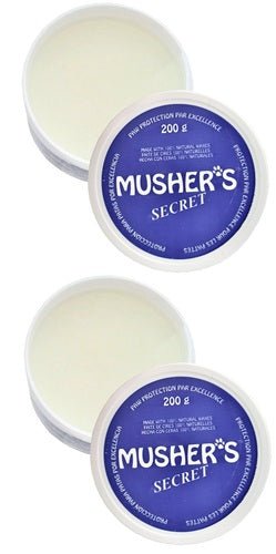 Mushers Secret Paw Protection Wax Dog Moisturizer Invisible Boots Pet Puppy Snow 200 Gram 2 Pack - Hooves and Paws