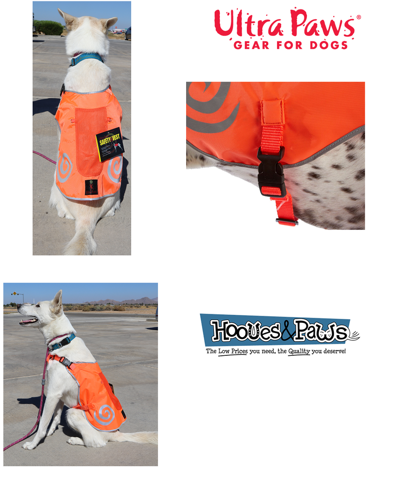 Dog Track Jacket High Visibility Reflective Dogs Adventure Gear Ultra Paws Orange Safety