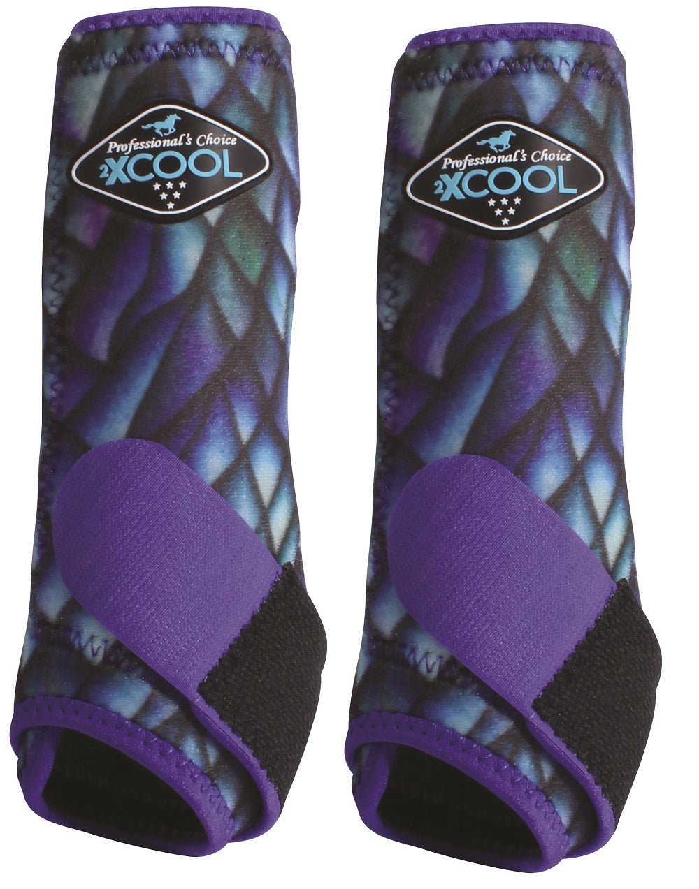 Professional's Choice Sports Medicine 2XCOOL Pattern Horse Equine Boots Front Pair - Hooves and Paws