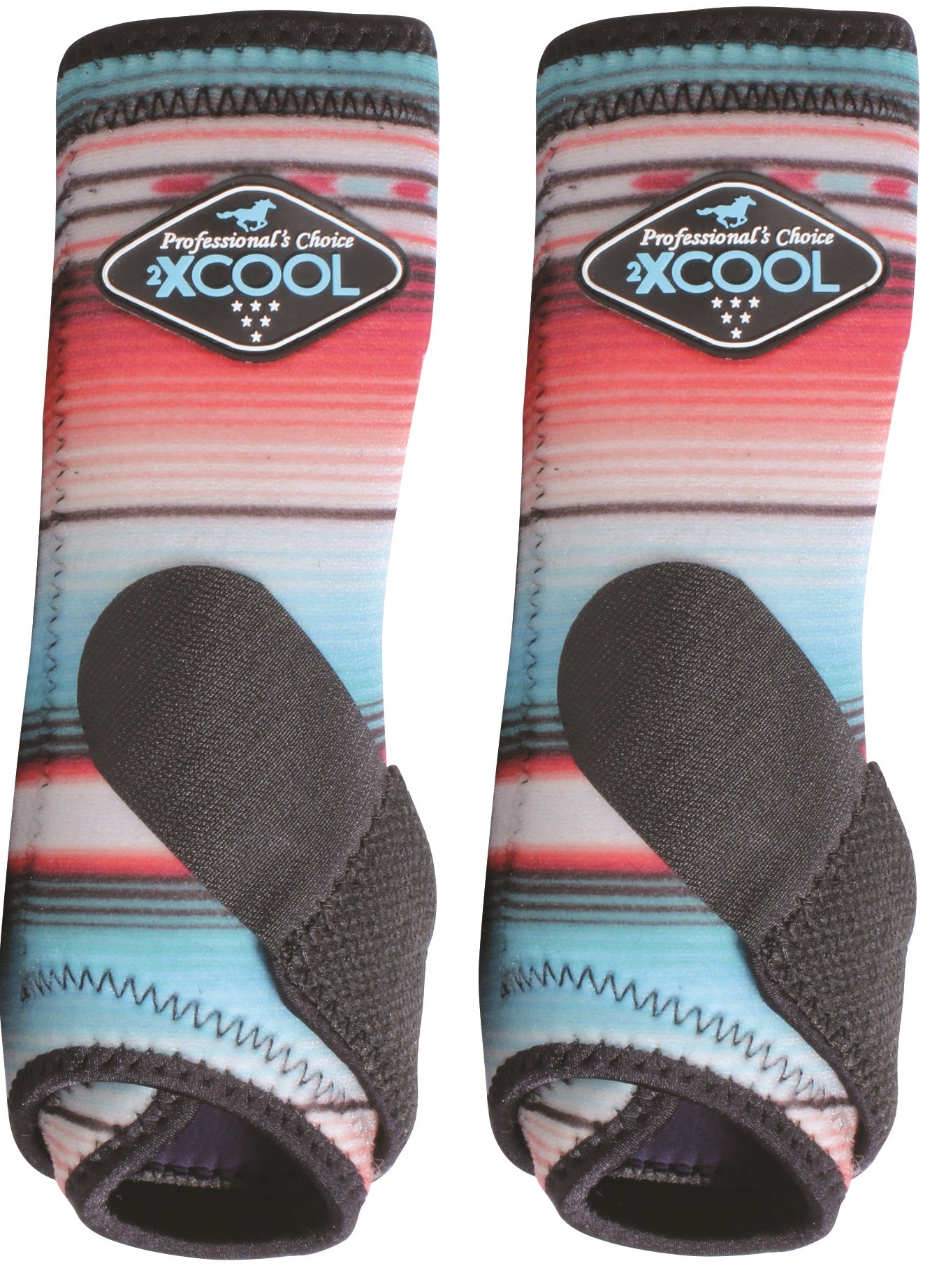 Professional's Choice Sports Medicine 2XCOOL Pattern Horse Equine Boots Front Pair - Hooves and Paws