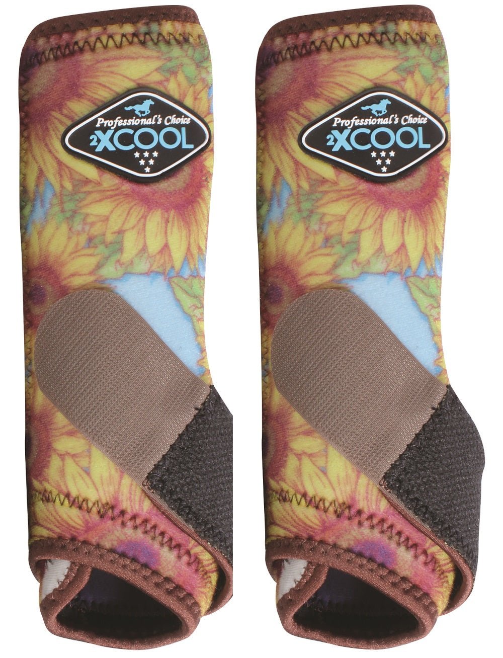 Professional's Choice Sports Medicine 2XCOOL Pattern Horse Equine Boots Front Pair - Hooves and Paws