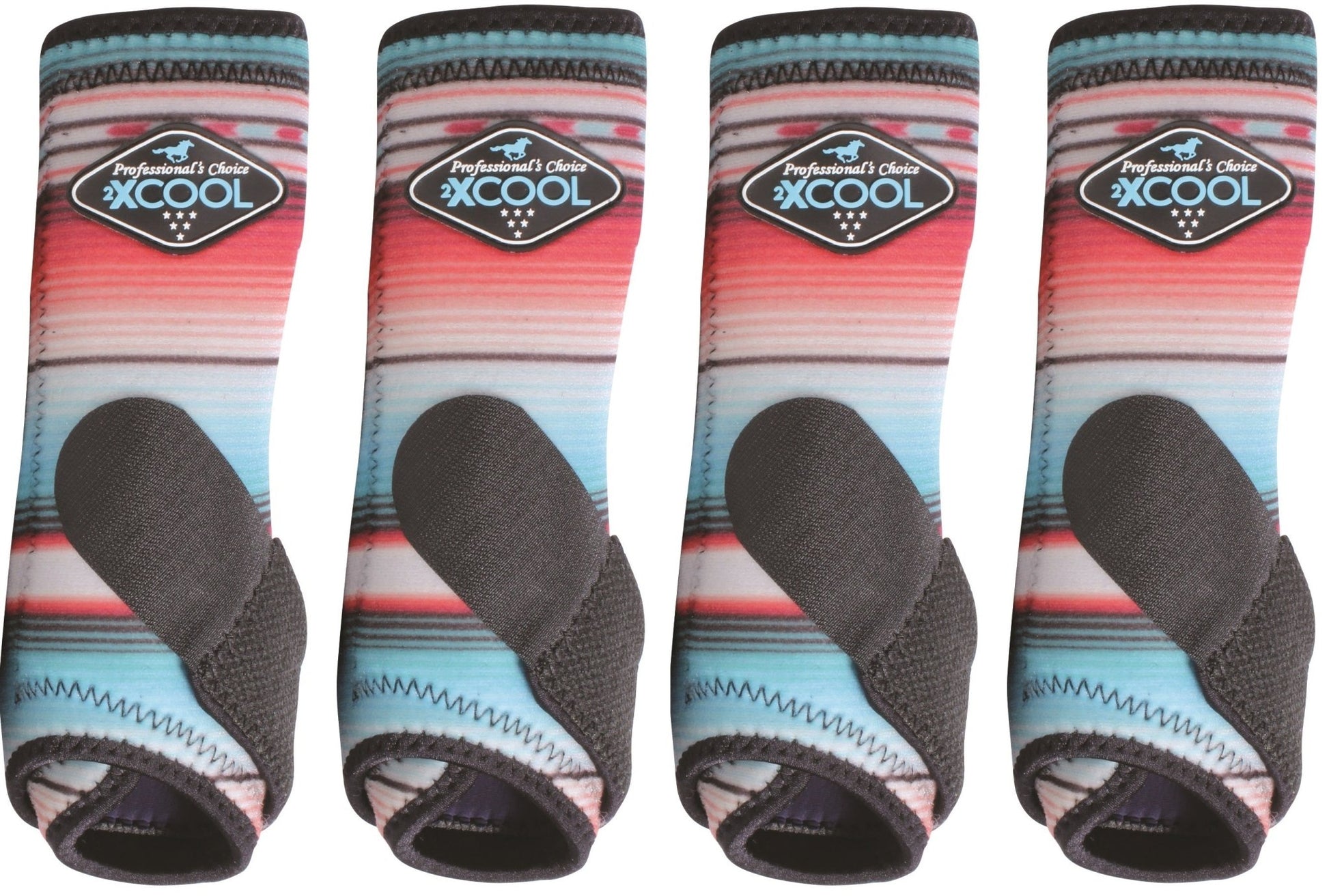 Professional's Choice Sports Medicine 2XCOOL Pattern Horse Equine Boots 4 - Pack - Hooves and Paws