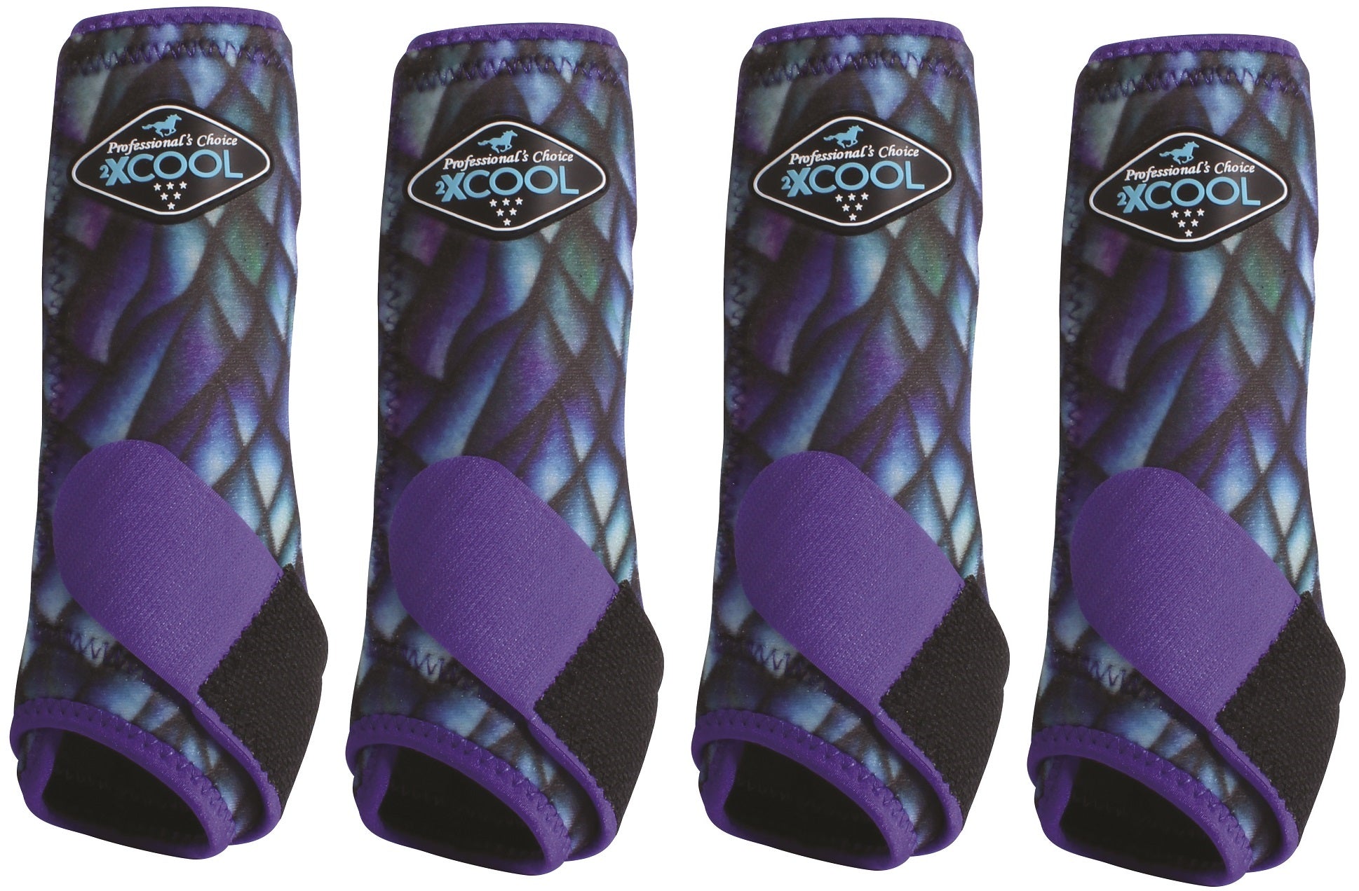 Professional's Choice Sports Medicine 2XCOOL Pattern Horse Equine Boots 4 - Pack - Hooves and Paws