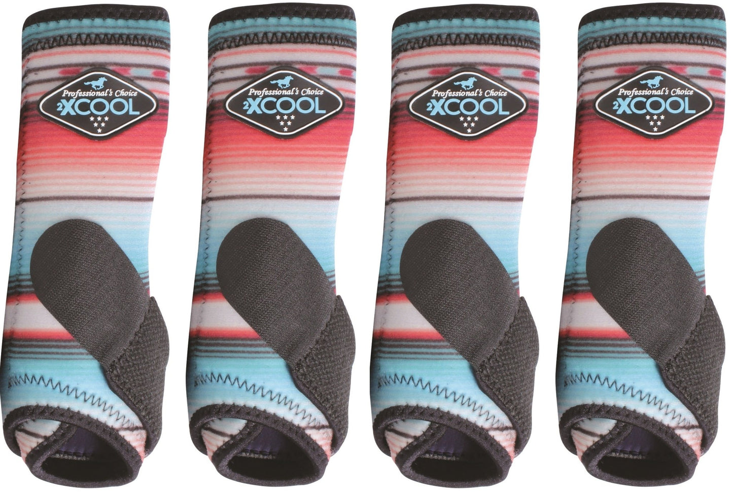 Professional's Choice Sports Medicine 2XCOOL Pattern Horse Equine Boots 4 - Pack - Hooves and Paws