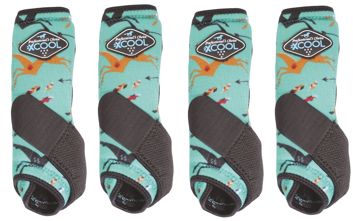 Professional's Choice Sports Medicine 2XCOOL Pattern Horse Equine Boots 4 - Pack - Hooves and Paws