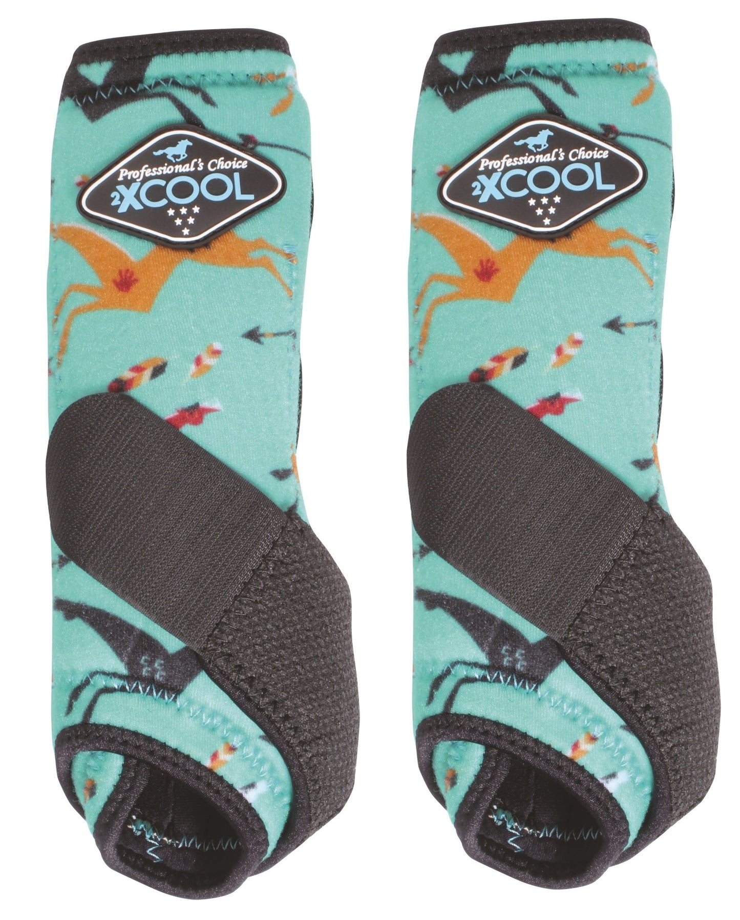Professional's Choice Sports Medicine 2XCOOL Pattern Horse Equine Boots Front Pair - Hooves and Paws