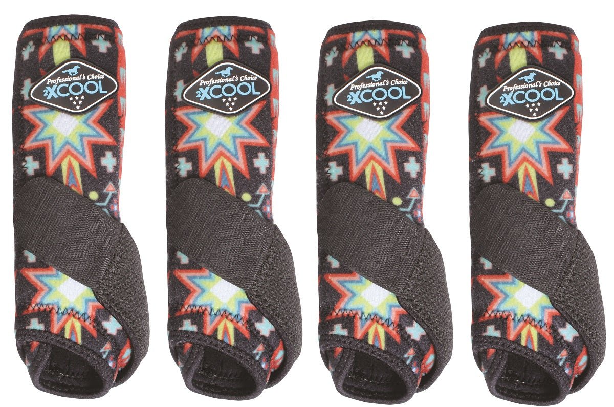Professional's Choice Sports Medicine 2XCOOL Pattern Horse Equine Boots 4 - Pack - Hooves and Paws