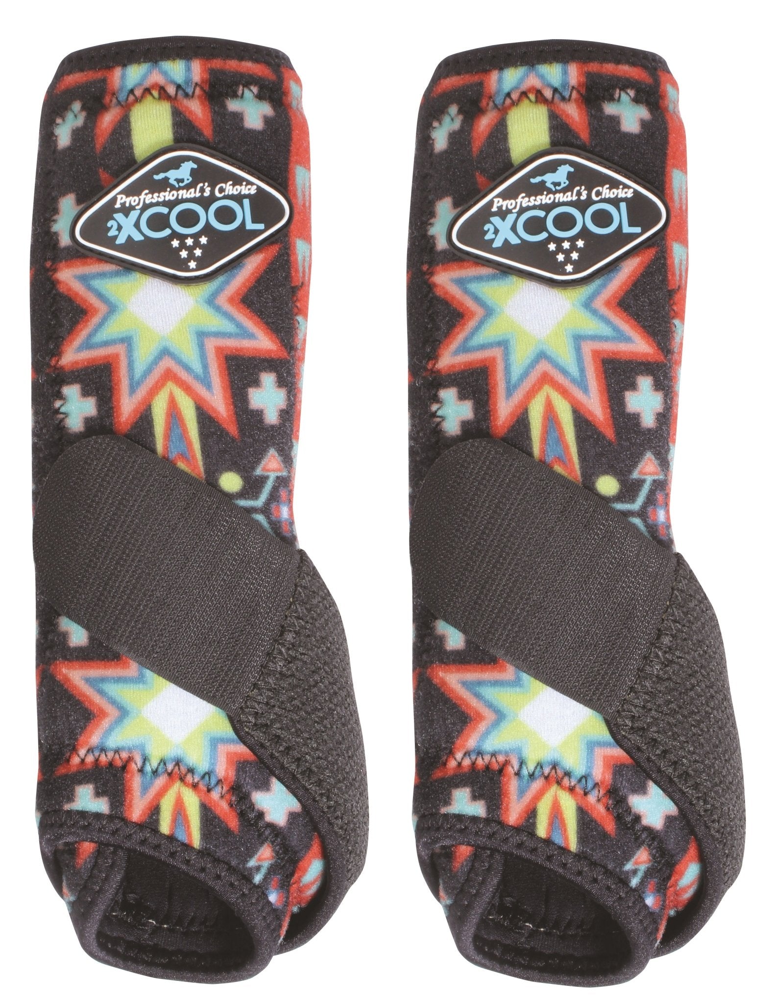 Professional's Choice Sports Medicine 2XCOOL Pattern Horse Equine Boots Front Pair - Hooves and Paws