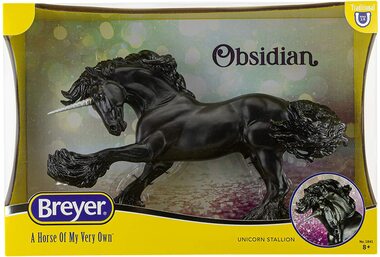 Breyer Horses Traditional Series Obsidian Unicorn Stallion Horse #1841