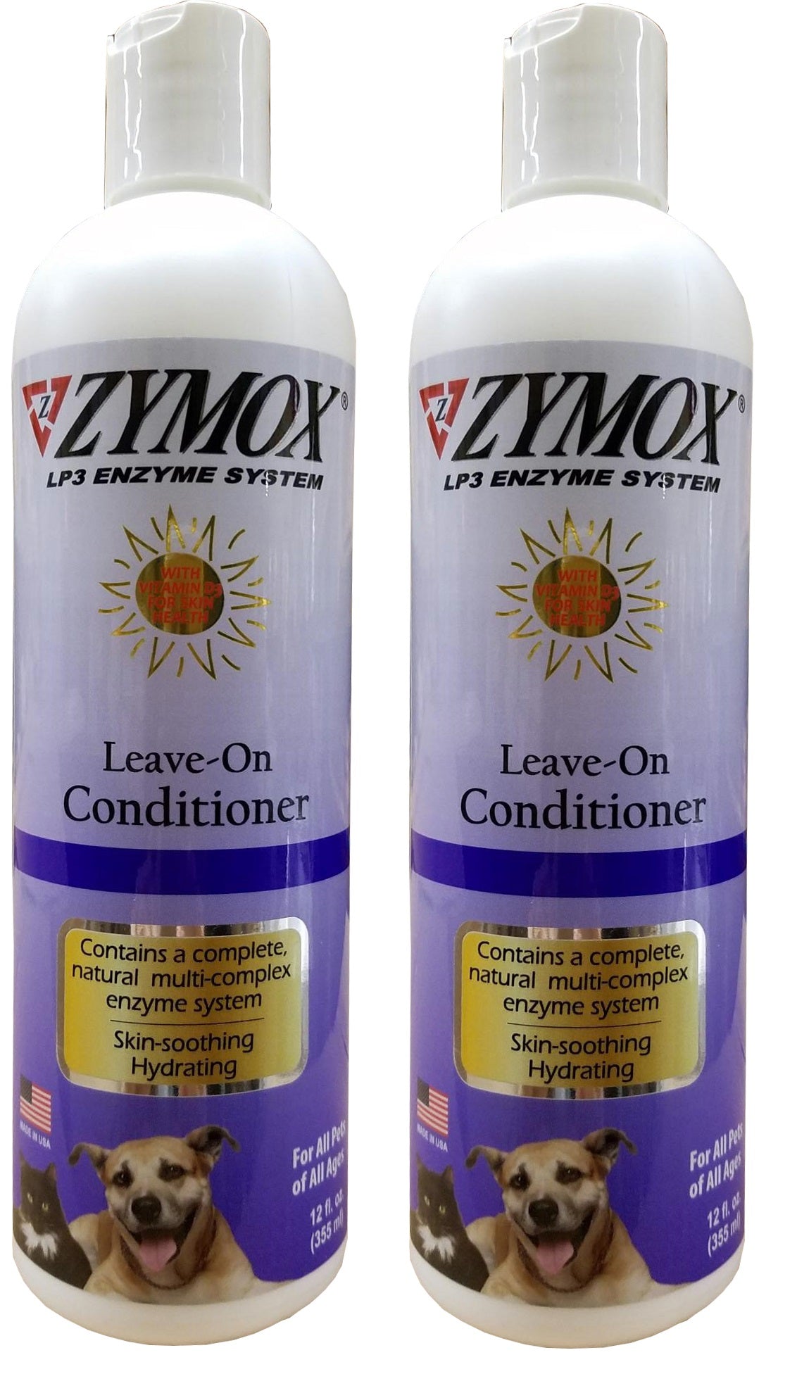 Zymox Conditioning Rinse With Vitamin D3 Pet Dog Itch Relief 12 oz Bottle - Hooves and Paws