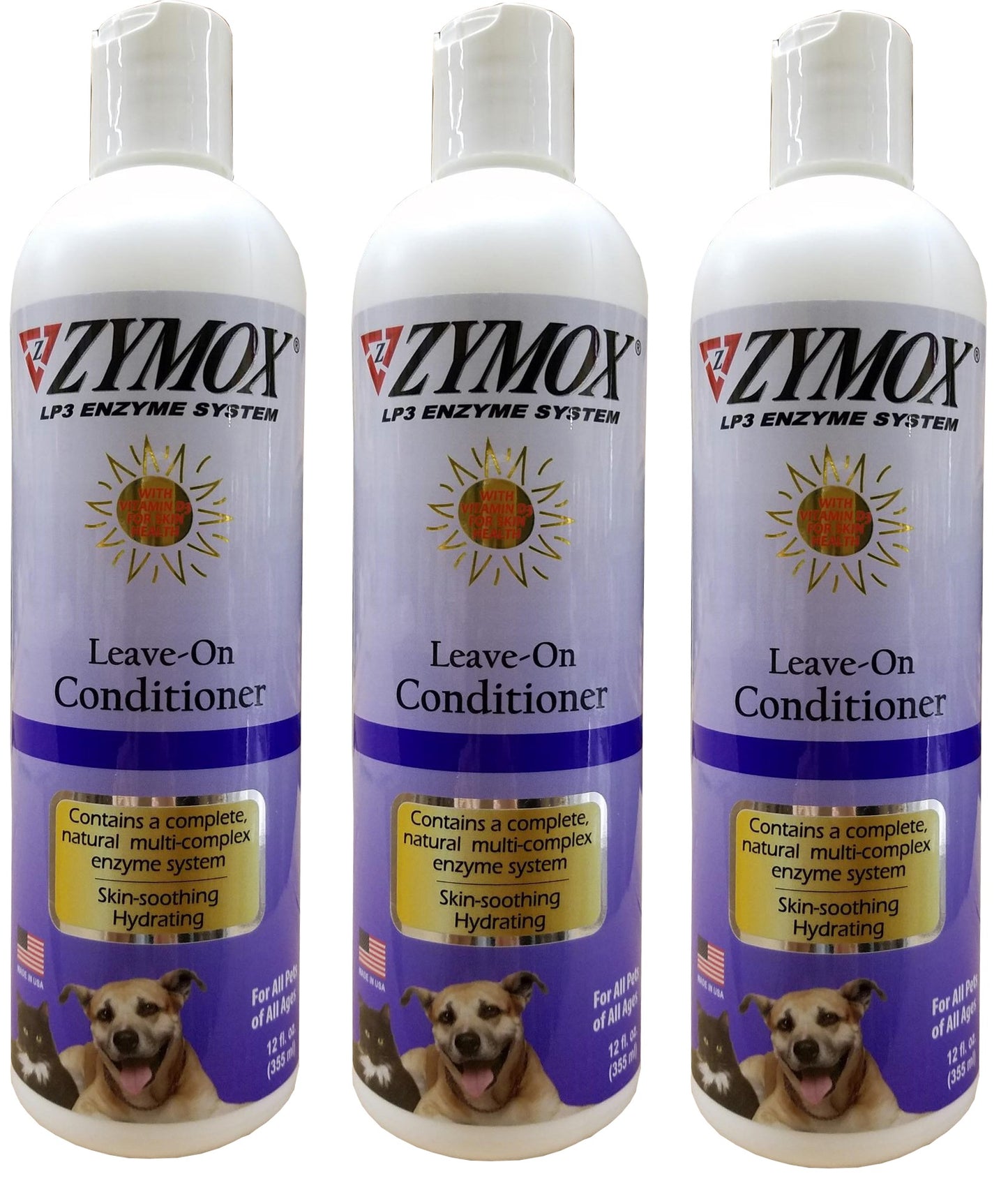 Zymox Conditioning Rinse With Vitamin D3 Pet Dog Itch Relief 12 oz Bottle - Hooves and Paws