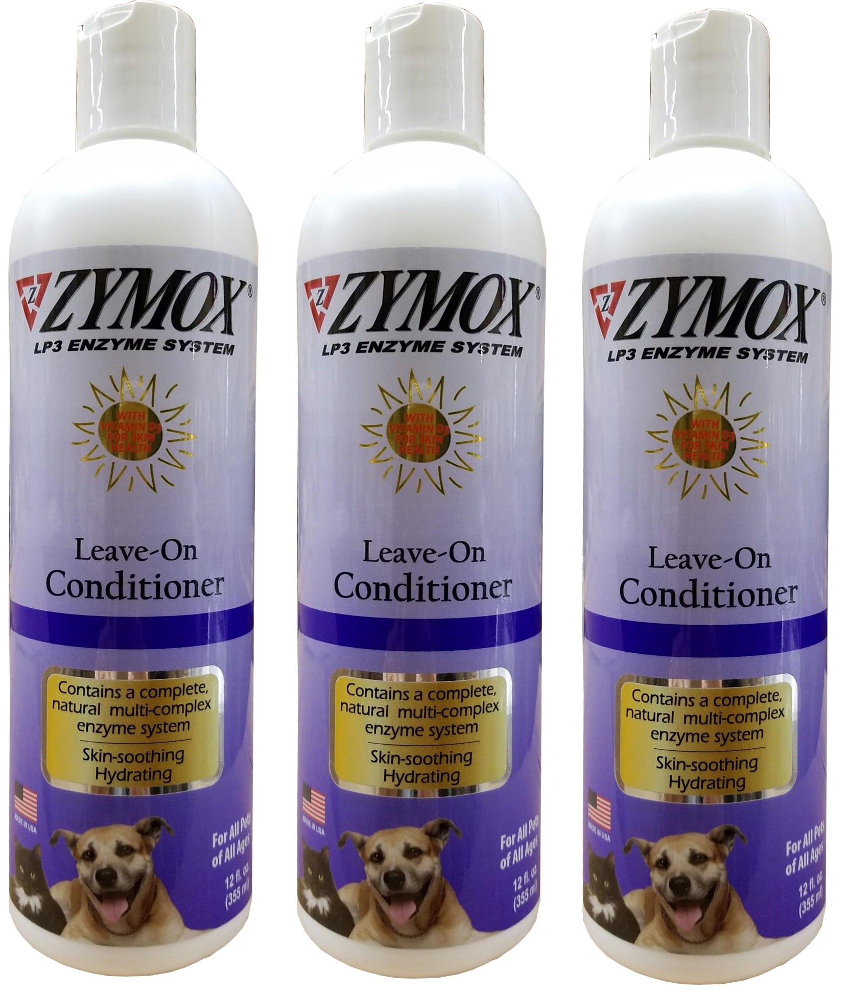 Zymox Conditioning Rinse With Vitamin D3 Pet Dog Itch Relief 12 oz Bottle - Hooves and Paws