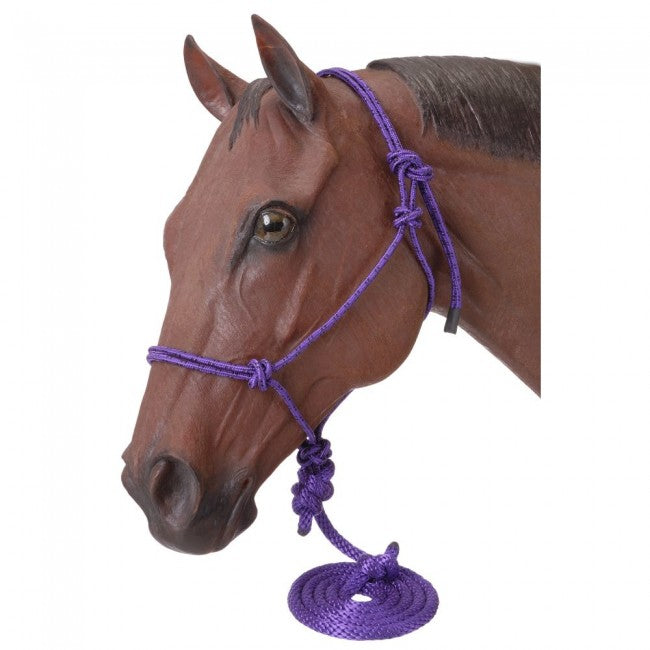 Tough-1 Rope Halter W/Lead Horse Size