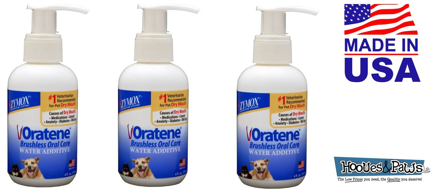 Zymox Oratene Biotene Drinking Water Additive Dental Care Pet Dog 4 oz Bottle - Hooves and Paws