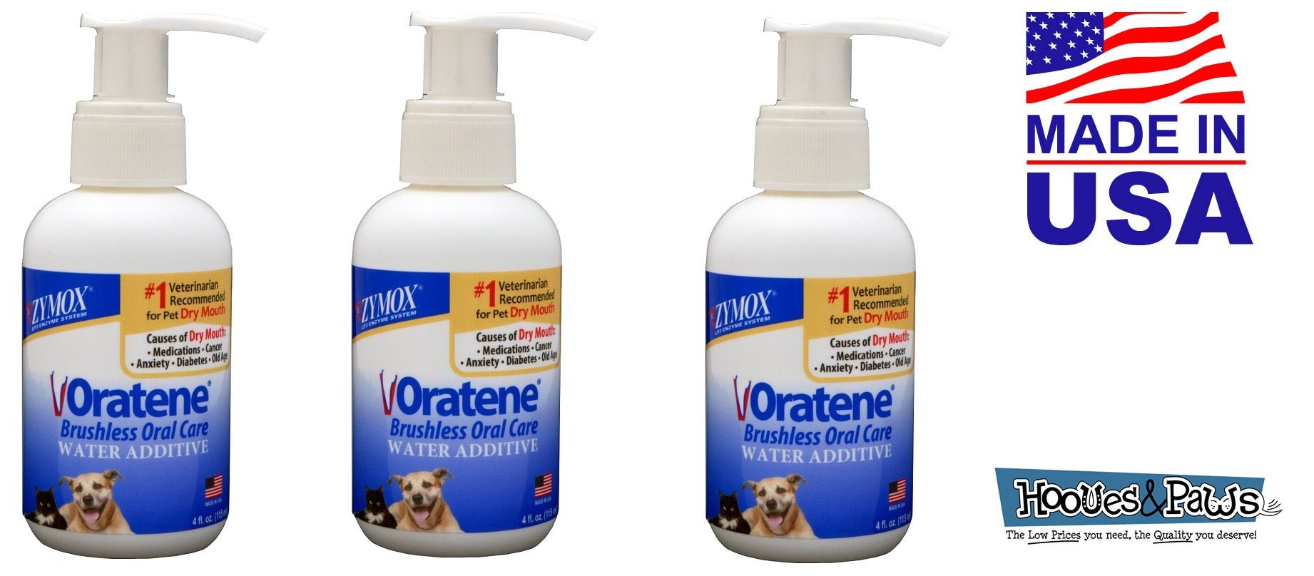Zymox Oratene Biotene Drinking Water Additive Dental Care Pet Dog 4 oz Bottle - Hooves and Paws