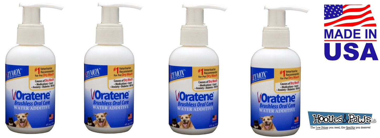 Zymox Oratene Biotene Drinking Water Additive Dental Care Pet Dog 4 oz Bottle - Hooves and Paws
