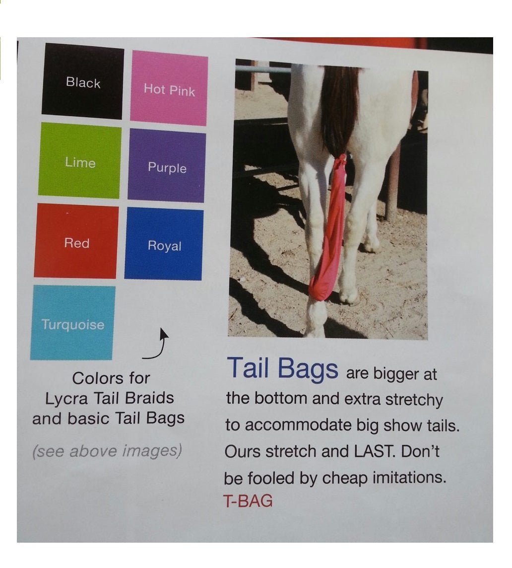 Professionals Choice Lycra Tail Bag - Hooves and Paws
