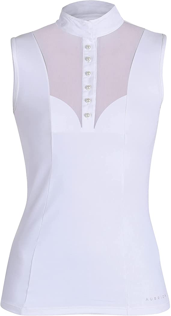 Shires Aubrion Preston Ladies Show Shirt White #9030