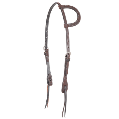 Martin Saddlery CHOCOLATE ROUGHOUT HEADSTALL ONE EAR