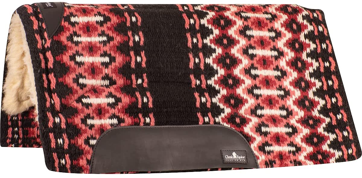 Classic Equine Sensorflex Wool Straight Top Saddle Pad, 3/4-inch Thick 32-inch x 34-inch