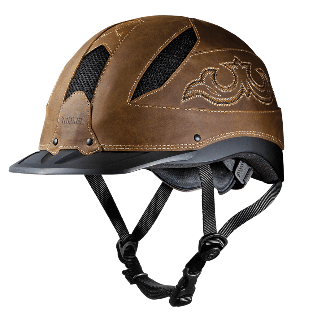 Troxel Low Profile Western Safety Riding Helmet Cheyenne - Brown