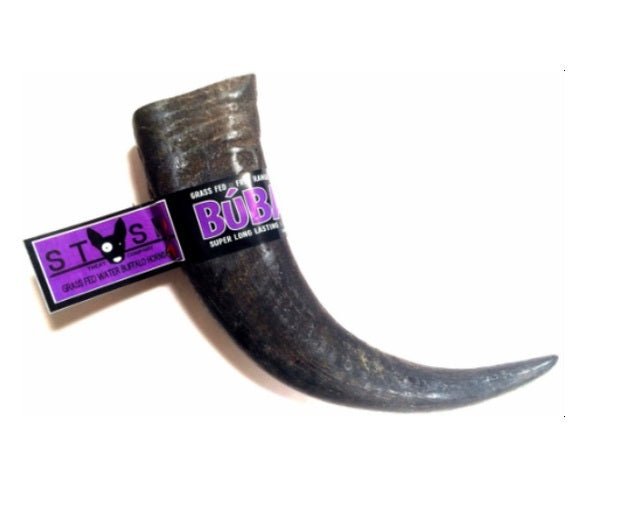 Diggin Your Dog Chews Stash Treats Jerky BUBA CHEW All Natural Antlers Longhorn for Dogs 50Lb + - Hooves and Paws