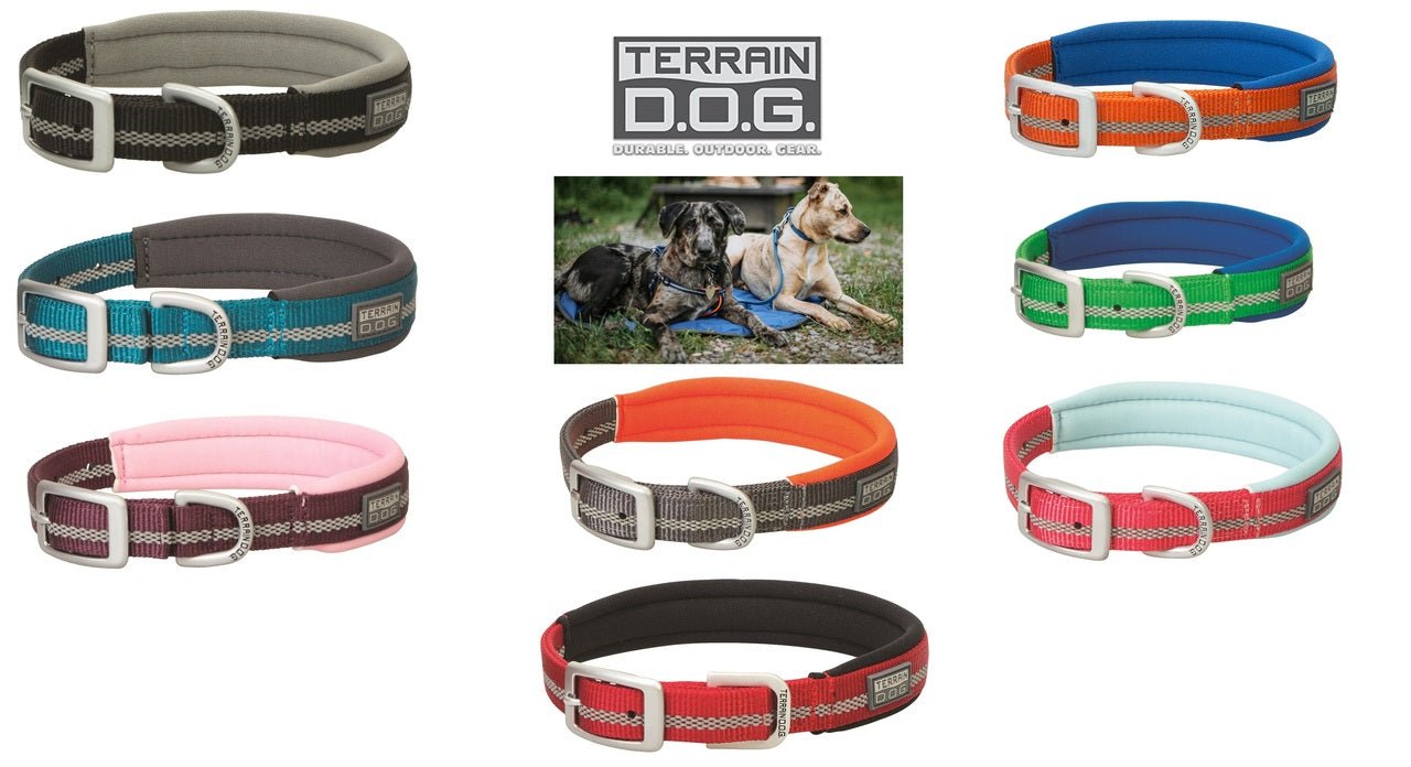 Weaver Terrain D.O.G. Durable Pet Outdoor Gear Reflective Neoprene Lined Collars - Hooves and Paws