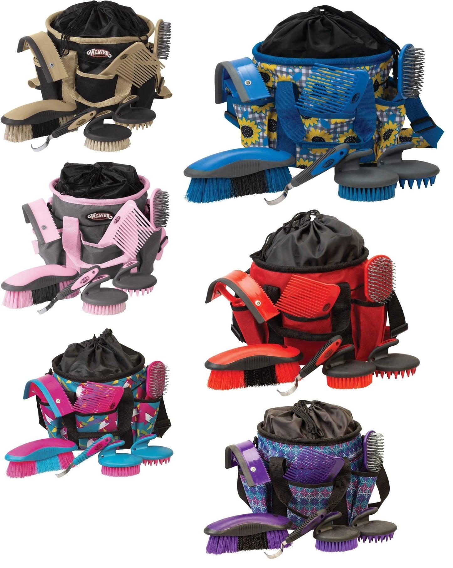 Weaver Leather Horse Equine Grooming Kit 7 - Piece Assortment - Hooves and Paws