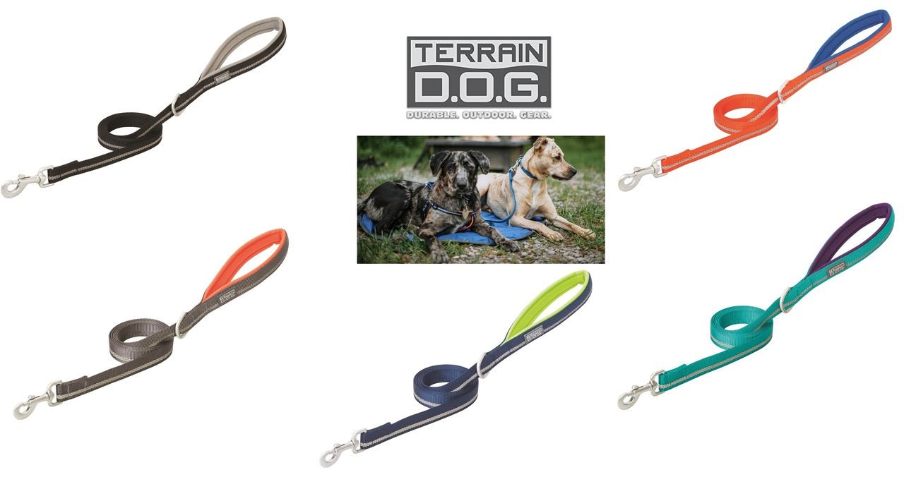 Weaver Terrain D.O.G. Durable Pet Outdoor Gear Reflective Neoprene Lined Leash - Hooves and Paws