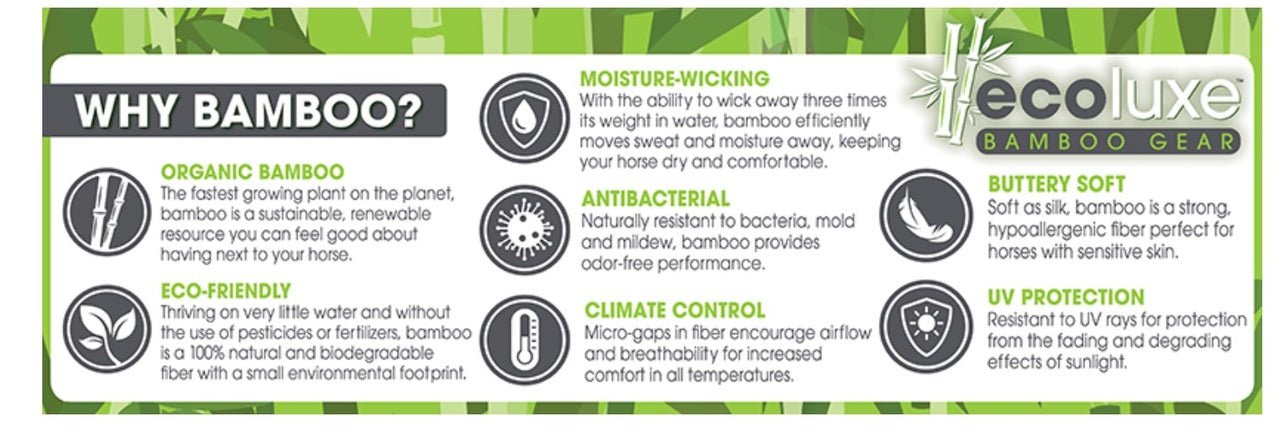 Weaver Leather Bamboo Ecoluxe Horse Equine 27 Strand Straight Cinch - Hooves and Paws