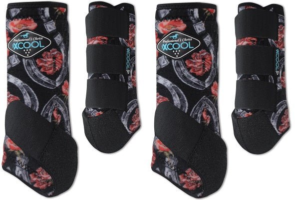 Professional's Choice Sports Medicine 2XCOOL Pattern Horse Equine Boots 4 - Pack - Hooves and Paws
