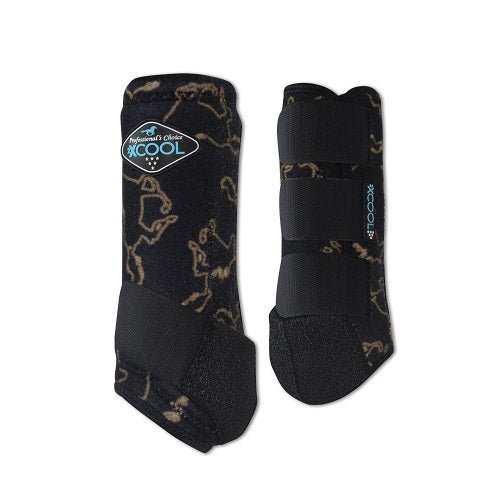 Professional's Choice Sports Medicine 2XCOOL Pattern Horse Equine Boots Front Pair - Hooves and Paws