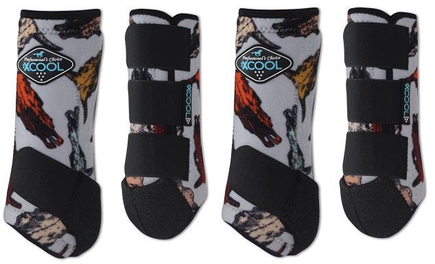 Professional's Choice Sports Medicine 2XCOOL Pattern Horse Equine Boots 4 - Pack - Hooves and Paws