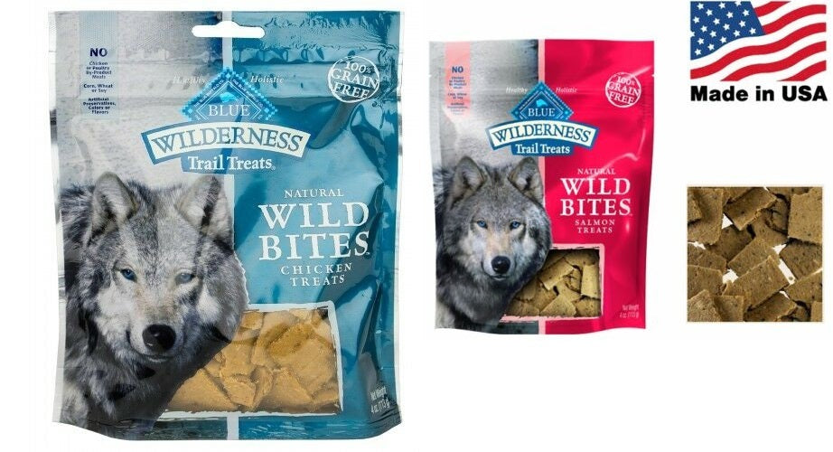 Blue Buffalo Wilderness Bites 4oz Bags All Natural Made in USA