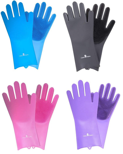 Classic Equine Horse Grooming Equestrian Pet Wash Gloves - Hooves and Paws