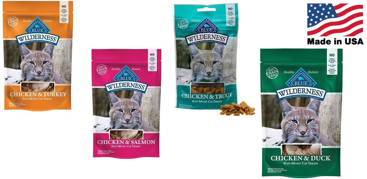 Blue Buffalo Wilderness Cat Treat 2oz Bags All Natural Made in USA