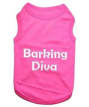 Parisian Pet Barking Diva Embroidered Tshirt - Hooves and Paws
