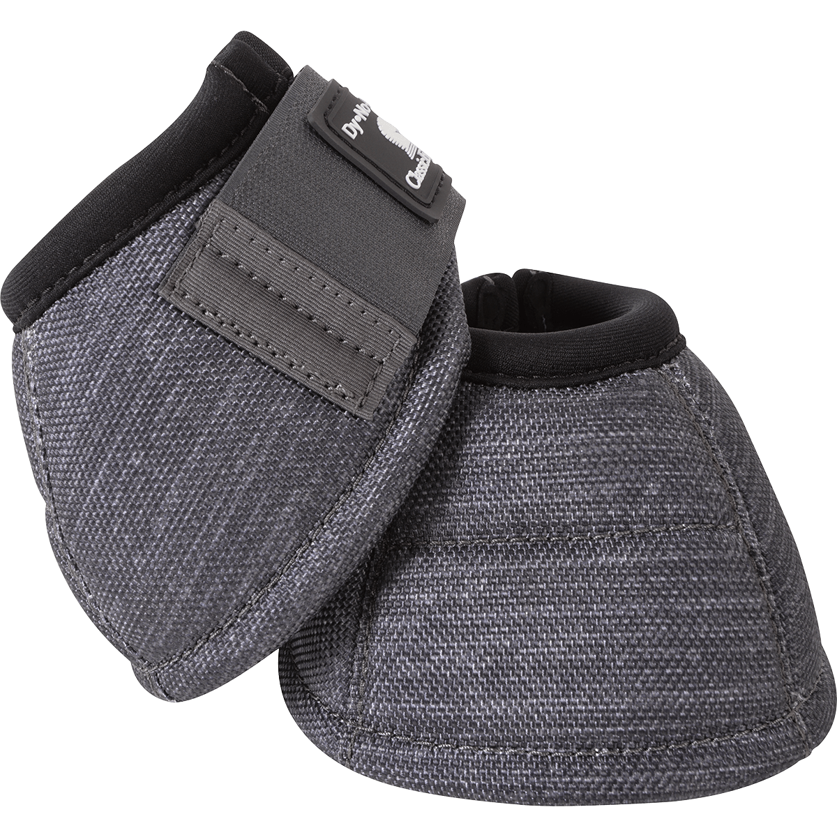 Classic Equine Dynohide 2520D No Turn Horse Overreach Bell Boots Charcoal Gray - Hooves and Paws