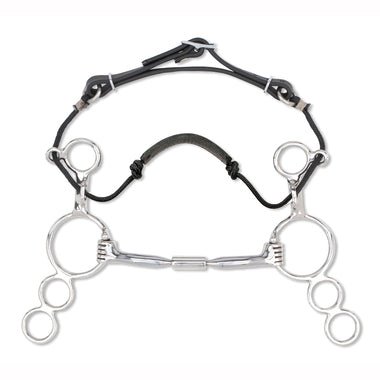 Myler 3 - Ring Combination Bit - 6" Shank With Sweet Iron Comfort Snaffle Wide Barrel 5 Inch Mouth Mb 02 - Hooves and Paws