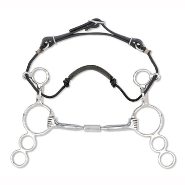 Myler 3-Ring Combination Bit - 6" Shank With Sweet Iron Comfort Snaffle Wide Barrel 5 Inch Mouth Mb 02