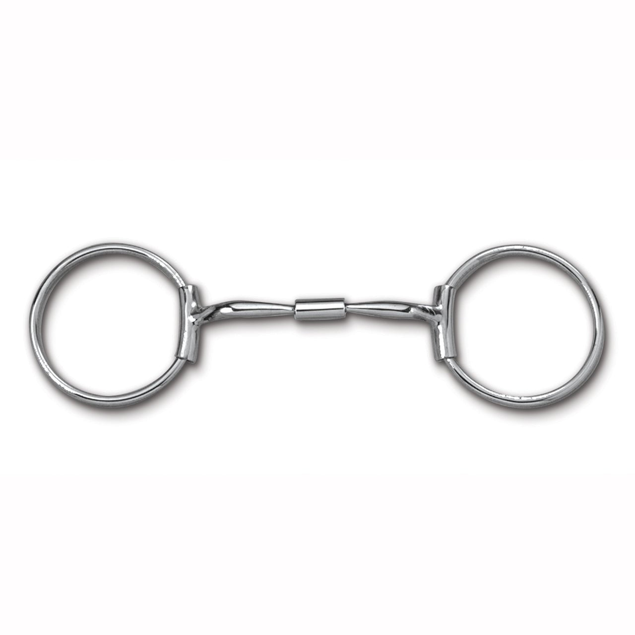 Myler "C" Stainless Steel Sleeve Ring With Sweet Iron Comfort Snaffle Wide Barrel 5 Inch Mouth Mb 02 - Hooves and Paws