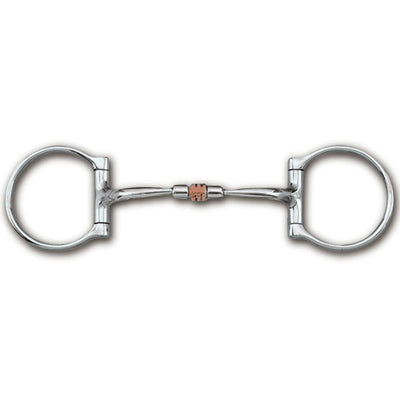 Myler Western Dee With Sweet Iron Comfort Snaffle With Copper Roller 5 Inch Mouth Copper Inlay MB 03 - Hooves and Paws