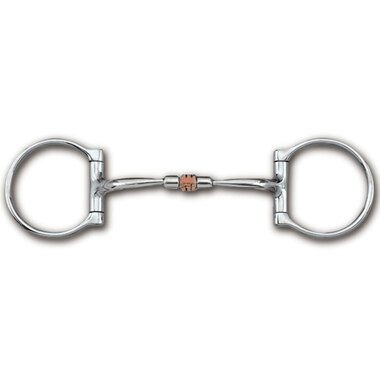 Myler Western Dee With Sweet Iron Comfort Snaffle With Copper Roller 5 Inch Mouth Copper Inlay MB 03 - Hooves and Paws